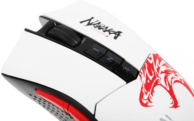 Мышь A4Tech Bloody R90 Plus Naraka белый/рисунок оптическая (5000dpi) беспроводная USB (7but)