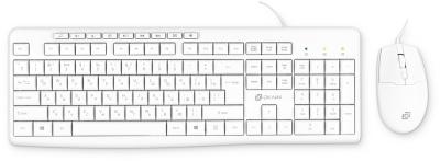 Клавиатура + мышь OKLICK S650 клав:белый мышь:белый USB (1875257)