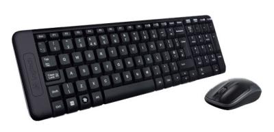 Клавиатура + мышь LOGITECH MK220 клав:черный мышь:черный USB беспроводная
