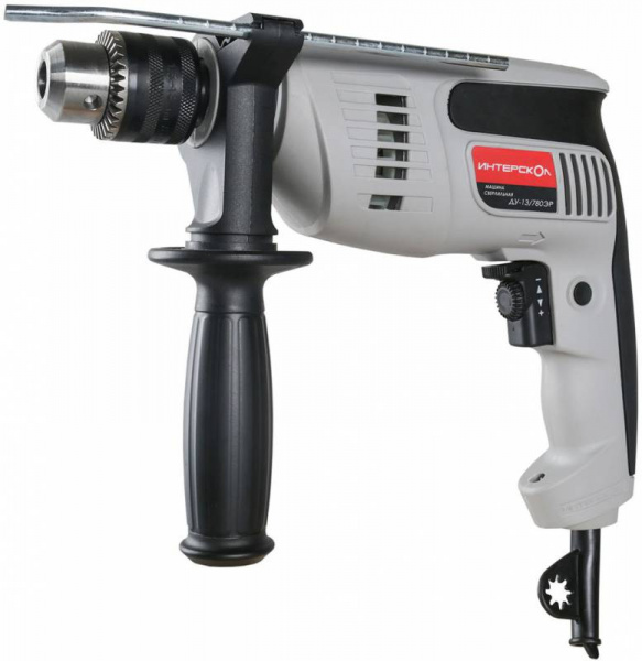 Дрель ударная ИНТЕРСКОЛ ДУ-13/780ЭР 780Вт патрон:кулачковый реверс