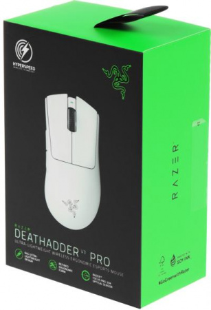 Мышь RAZER DeathAdder V3 Pro белый оптическая (30000dpi) беспроводная USB-C (5but) (RZ01-04630200-R3G1)