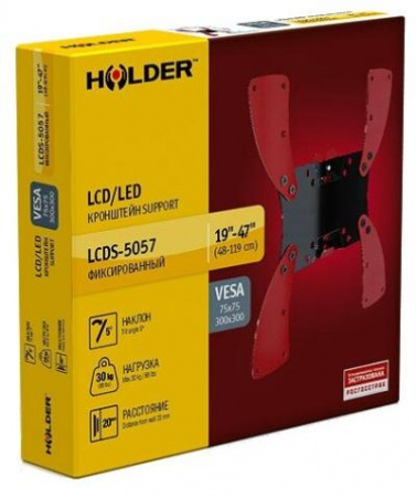 Кронштейн HOLDER LCDS-5057 черный глянец 19-47", до 30 кг